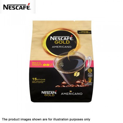 Nescafe Gold Americano 15 sticks x 12g Bold & Smooth Premix Coffee Nescafe Gold Americano 15 sticks x 12g Bold & Smooth Premix Coffee